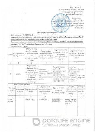 План приобретения услуг 2016г.