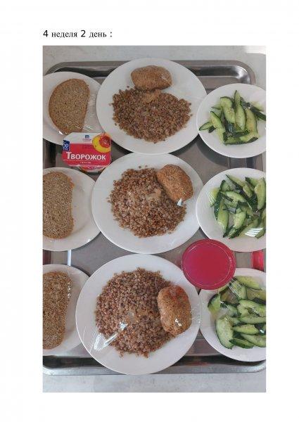 Ежедневное меню бесплатного питания с приложением фото блюд/ Фотосурет тағамдары бар күнделікті тегін тамақтану мәзірі