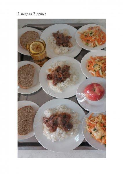 Ежедневное меню бесплатного питания с приложением фото блюд/ Фотосурет тағамдары бар күнделікті тегін тамақтану мәзірі