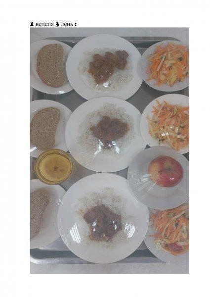 Ежедневное меню бесплатного питания с приложением фото блюд/ Фотосурет тағамдары бар күнделікті тегін тамақтану мәзірі