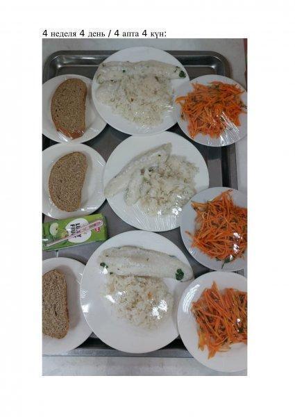 Ежедневное меню бесплатного питания с приложением фото блюд/ Фотосурет тағамдары бар күнделікті тегін тамақтану мәзірі