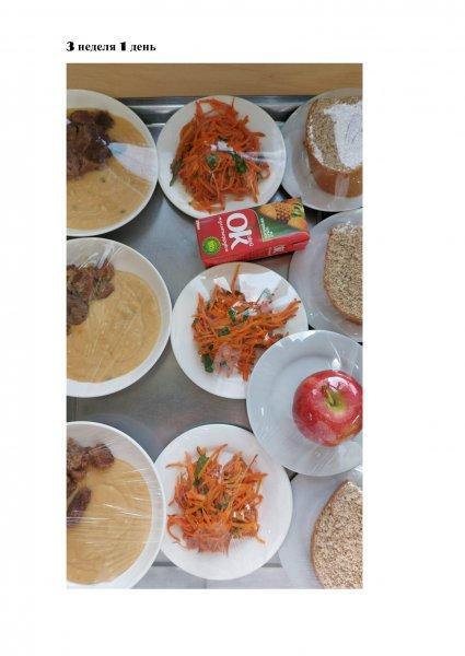 Ежедневное меню бесплатного питания с приложением фото блюд/ Фотосурет тағамдары бар күнделікті тегін тамақтану мәзірі