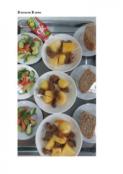 Ежедневное меню бесплатного питания с приложением фото блюд/ Фотосурет тағамдары бар күнделікті тегін тамақтану мәзірі