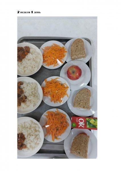 Ежедневное меню бесплатного питания с приложением фото блюд/ Фотосурет тағамдары бар күнделікті тегін тамақтану мәзірі