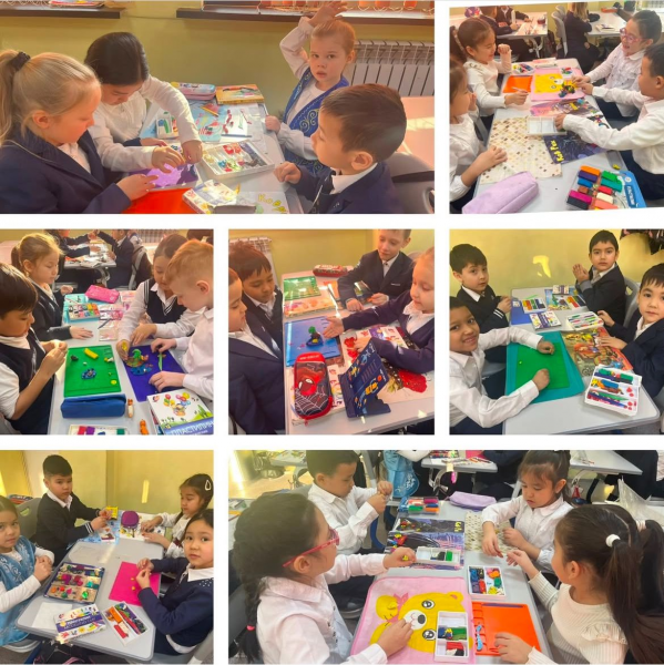 Бүгін 1 «А» сыныбында шығармашылық пен қызық болды! 🏝️ Оқушылар топпен жұмыс жасап, «Қазына аралы» тақырыбында шығармалар жасады.