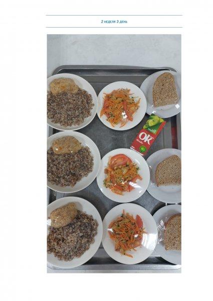 Ежедневное меню бесплатного питания с приложением фото блюд/ Фотосурет тағамдары бар күнделікті тегін тамақтану мәзірі