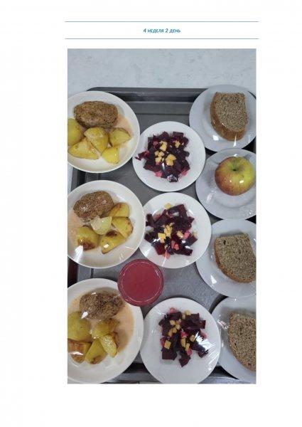 Ежедневное меню бесплатного питания с приложением фото блюд/ Фотосурет тағамдары бар күнделікті тегін тамақтану мәзірі