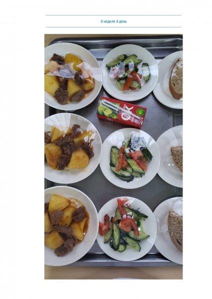 Ежедневное меню бесплатного питания с приложением фото блюд/ Фотосурет тағамдары бар күнделікті тегін тамақтану мәзірі