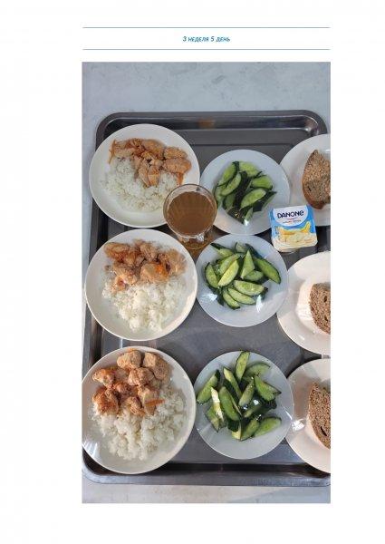 Ежедневное меню бесплатного питания с приложением фото блюд/ Фотосурет тағамдары бар күнделікті тегін тамақтану мәзірі