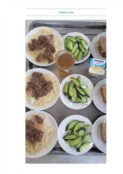 Ежедневное меню бесплатного питания с приложением фото блюд/ Фотосурет тағамдары бар күнделікті тегін тамақтану мәзірі