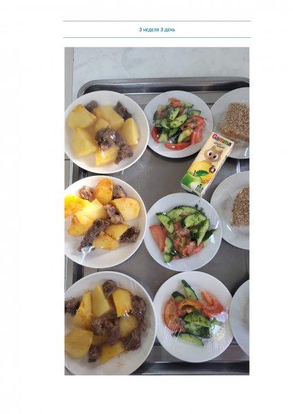 Ежедневное меню бесплатного питания с приложением фото блюд/ Фотосурет тағамдары бар күнделікті тегін тамақтану мәзірі