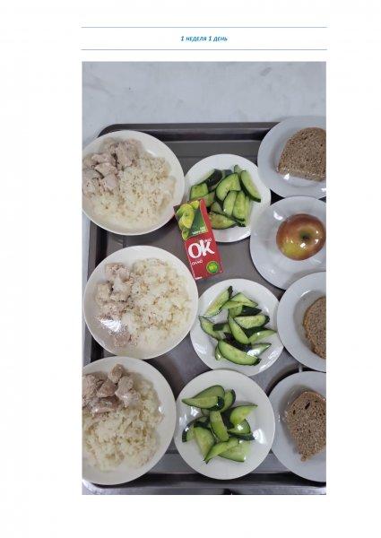 Ежедневное меню бесплатного питания с приложением фото блюд/ Фотосурет тағамдары бар күнделікті тегін тамақтану мәзірі