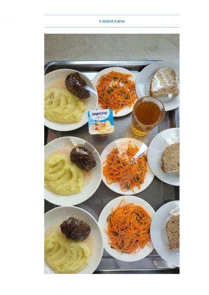 Ежедневное меню бесплатного питания с приложением фото блюд/ Фотосурет тағамдары бар күнделікті тегін тамақтану мәзірі