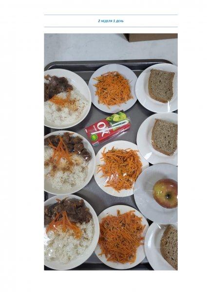 Ежедневное меню бесплатного питания с приложением фото блюд/ Фотосурет тағамдары бар күнделікті тегін тамақтану мәзірі