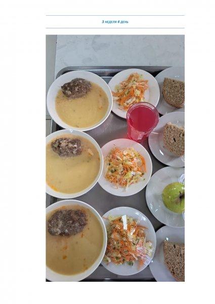 Ежедневное меню бесплатного питания с приложением фото блюд/ Фотосурет тағамдары бар күнделікті тегін тамақтану мәзірі