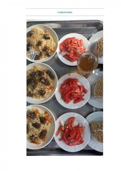 Ежедневное меню бесплатного питания с приложением фото блюд/ Фотосурет тағамдары бар күнделікті тегін тамақтану мәзірі