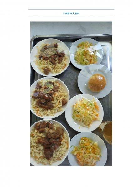 Ежедневное меню бесплатного питания с приложением фото блюд/ Фотосурет тағамдары бар күнделікті тегін тамақтану мәзірі