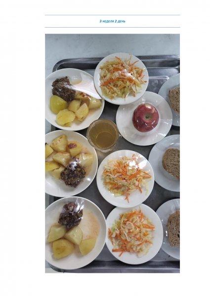 Ежедневное меню бесплатного питания с приложением фото блюд/ Фотосурет тағамдары бар күнделікті тегін тамақтану мәзірі