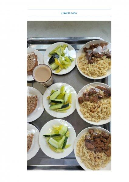 Ежедневное меню бесплатного питания с приложением фото блюд/ Фотосурет тағамдары бар күнделікті тегін тамақтану мәзірі