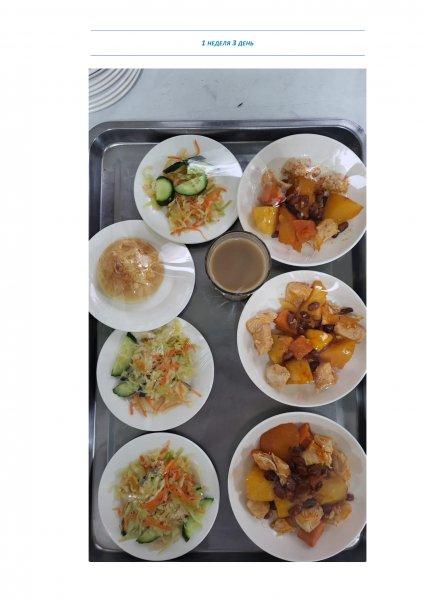 Ежедневное меню бесплатного питания с приложением фото блюд/ Фотосурет тағамдары бар күнделікті тегін тамақтану мәзірі