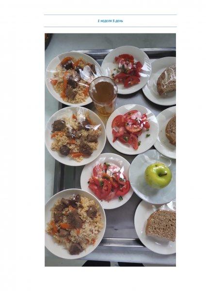 Ежедневное меню бесплатного питания с приложением фото блюд/ Фотосурет тағамдары бар күнделікті тегін тамақтану мәзірі