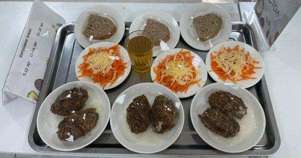 Фотосурет тағамдары бар күнделікті тегін тамақтану мәзірі/Ежедневное меню бесплатного питания с приложением фото блюд