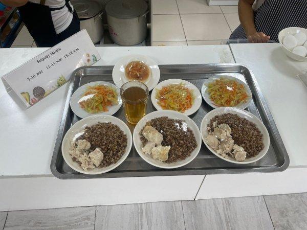 Фотосурет тағамдары бар күнделікті тегін тамақтану мәзірі/Ежедневное меню бесплатного питания с приложением фото блюд