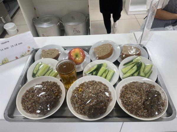 Фотосурет тағамдары бар күнделікті тегін тамақтану мәзірі/Ежедневное меню бесплатного питания с приложением фото блюд