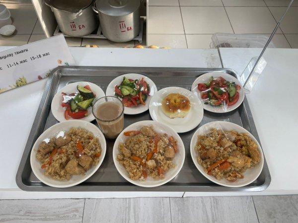 Фотосурет тағамдары бар күнделікті тегін тамақтану мәзірі/Ежедневное меню бесплатного питания с приложением фото блюд