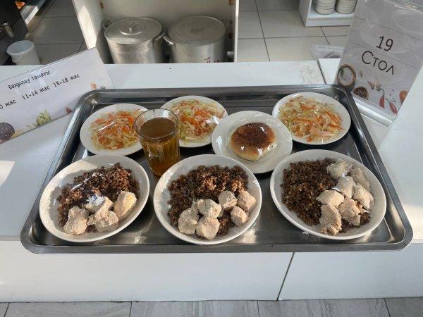 Фотосурет тағамдары бар күнделікті тегін тамақтану мәзірі/Ежедневное меню бесплатного питания с приложением фото блюд