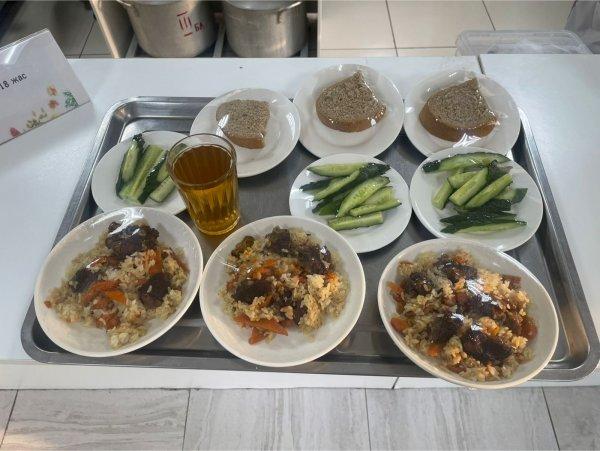 Фотосурет тағамдары бар күнделікті тегін тамақтану мәзірі/Ежедневное меню бесплатного питания с приложением фото блюд